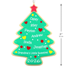 Sweet Memories Sugar Cookie Tree Personalized Ornament, Custom Text