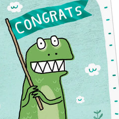 T-Rrific Dinosaur Funny Congratulations Card