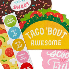 Favorite Foods Assorted Blank Notes With Stickers, Pack of 10