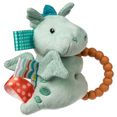 Mary Meyer Taggies Drax Dragon Plush Toy With Teether and Rattle