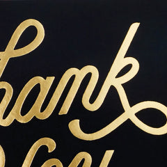 Black and Gold Tassel Blank Graduation Thank-You Notes, Pack of 40
