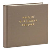 Held in Our Hearts Forever Taupe Linen Photo Album