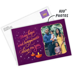 May Hope and Happiness Shine Custom Diwali Card