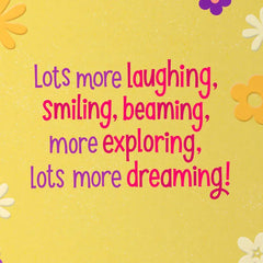 Laughing, Exploring, Dreaming 2nd Birthday Card for Girls