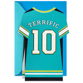 Terrific 10 Sports Jersey 10th Birthday Card