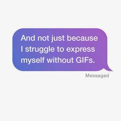 Struggling to Express Myself Without GIFs Funny Thank You Card