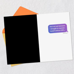 Struggling to Express Myself Without GIFs Funny Thank You Card