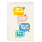 Text Message Bubbles Custom Birthday Card