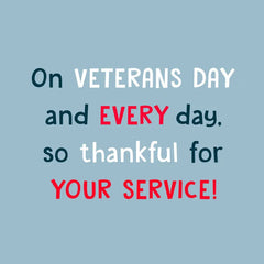 Thank Our Lucky Stars and Stripes Veterans Day Card
