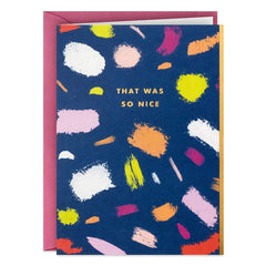 Brushstrokes on Blue Blank Thank-You Note Cards, Pack of 5