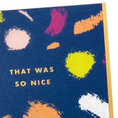 Brushstrokes on Blue Blank Thank-You Note Cards, Pack of 5
