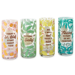 The Golden Girls Cameos and Quotes Drinking Glasses, Set of 4