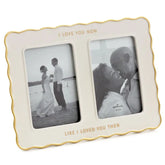 Then and Now Ceramic Picture Frame, Holds 2 Photos