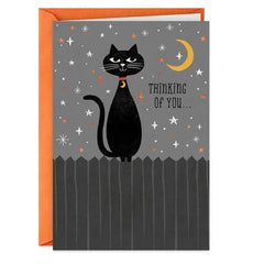 Thinking of You Black Cat Halloween Card