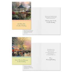Thomas Kinkade God's Blessings Assorted Religious Birthday Cards, Box of 12