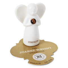 Tiger Eye Angel of Strength Mini Angel Figurine, 2"
