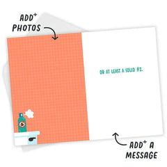Solid #2 Toilet Humor Funny Custom Birthday Card