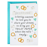 Love, Dreams and Toilet Paper Funny Wedding Card
