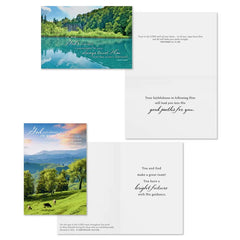 Tony Evans Mountain Views Assorted Religious Encouragement Cards, Box of 12