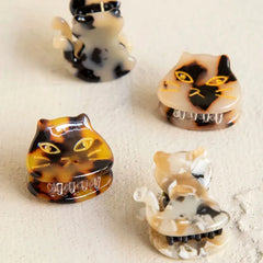 Natural Life Cat-Shaped Mini Hair Clips, Set of 4