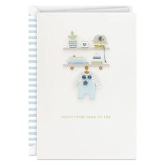 Loved from Head to Toe New Baby Boy Card