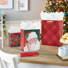 Traditional Christmas 8-Pack Assorted Gift Bag Bundle