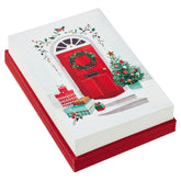 Red Front Door Boxed Christmas Cards, Pack of 40