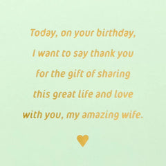 Love You More Every Year Birthday Card for Wife
