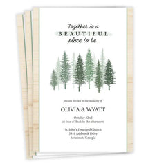 Woodland Flat Wedding Invitation