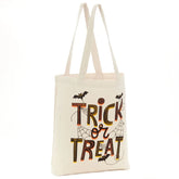 13" Trick or Treat Canvas Halloween Tote Bag
