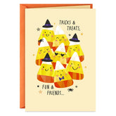 Tricks and Treats, Fun and Friends Halloween Card