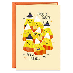 Tricks and Treats, Fun and Friends Halloween Card
