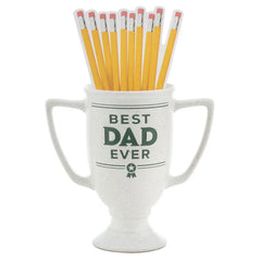 Best Dad Ever Trophy Pencil Holder