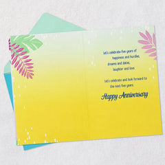 Let's Celebrate Us 5th Anniversary Card