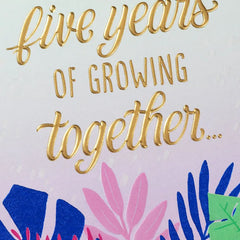Let's Celebrate Us 5th Anniversary Card