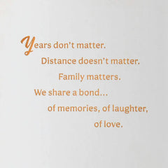 Family Is What Matters Birthday Card for Relative
