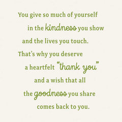 Your Kind Heart Thank-You Card