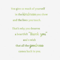 Grateful for Your Kindness Gift Card Greeting Thank-You Card