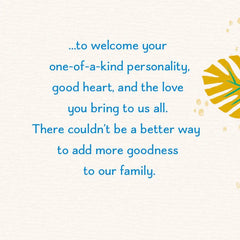 Welcome to the Family Wedding Card
