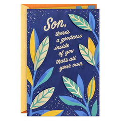 There's Goodness Inside of You Birthday Card for Son From Mom