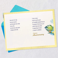 Tropical Leaves 25th Anniversary Card for Husband