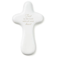 Trust in the Lord Cross-Shaped Lidded Trinket Dish
