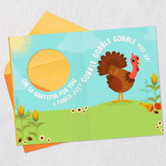 Gobble You Up Thanksgiving Card for Nephew