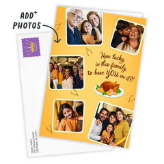 Lucky Family Photo Collage Custom Thanksgiving Card