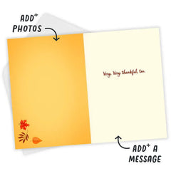 Lucky Family Photo Collage Custom Thanksgiving Card