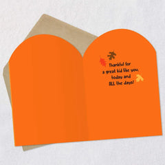 Thankful for You All the Days Thanksgiving Card for Kid