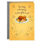 Very Lucky and Thankful Thanksgiving Card for Family