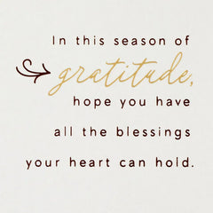 All the Blessings Your Heart Can Hold Thanksgiving Cards, Pack of 4