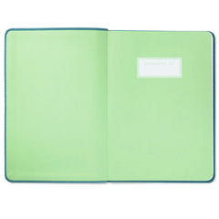 Turquoise Faux Leather Notebook With Pen