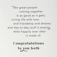 Two Grooms, One Happy Day Wedding Card for Couple